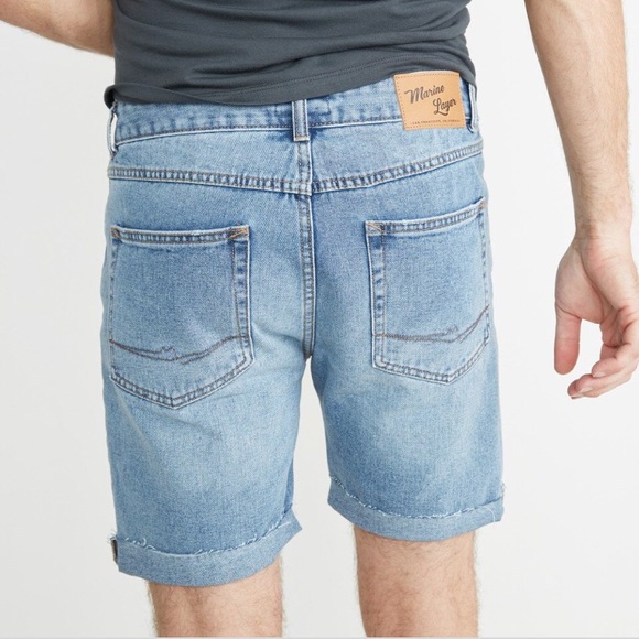 guys denim shorts